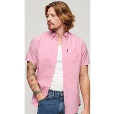 Men - Pink Clothing Superdry Oxford Short Sleeve Shirt