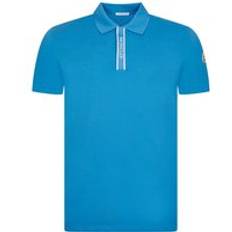 Moncler Piquet Polo Shirt - Blue Men's