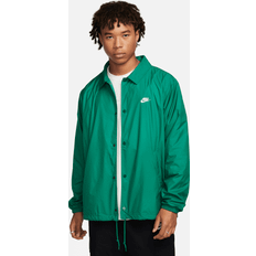 Green - Men Jackets Nike Men's Relaxed Fit Club Coaches' Jacket Malachite/white