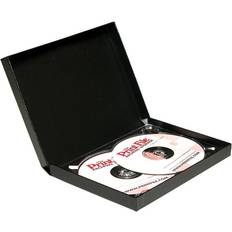 Optical Storage Print File Print File Double CD/DVD Clamshell Folio Box, Black