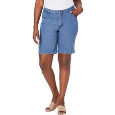 Jessica London Shorts Jessica London Plus Women's Denim Shorts in Stonewash Size W 100% Jean