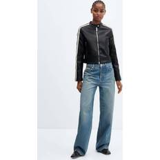 Mango Vestes Mango Women's Faux-Leather Biker Jacket Black