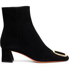 Santoni Chaussures Santoni Flat Ankle Boots Woman Black