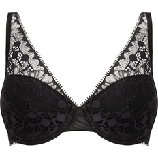 Chantelle Day to Night Lace Convertible Plunge Bra - Black