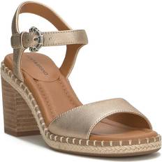 Women - Yellow Espadrilles Lucky Brand Women's Jennyl Block-Heel Espadrille Sandals Stardust Leather