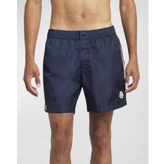 Moncler Men Swimwear Moncler Logo Swim Shorts Navy