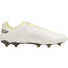 Sintético Botas de fútbol Puma King Match FG/AG - Alpine Snow/Asphalt/Yellow Blaze