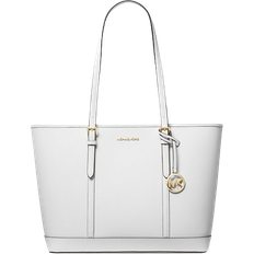 Michael Kors Jet Set Travel Large Saffiano Leather Tote Bag - Optic White