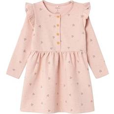 Gepunktet Kleider Name It Belinea LS Dress - Rose Smoke