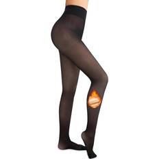 Yoga Pantyhose Ibeauti Womens Fleece Lined Tights - Black