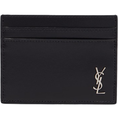 Tiny Cassandre Leather Card Holder - Black