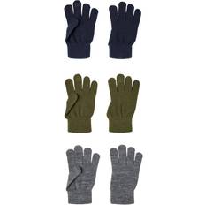 Name It Jungen Fäustlinge Name It Kid's Magic Gloves 3-pack - Olive Night (13208864)