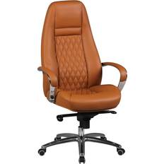 Braun - Schwarz Bürostühle AMSTYLE Frontino Brown Bürostuhl 130cm