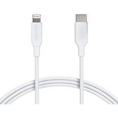 Iphone 12 cable Amazon Basics USB-C to Lightning Cable, MFi Certified Charger for iPhone 13/12/11/X/XS/XR/8, Type-C chargers, supports Power Delivery – White, 1.8 m