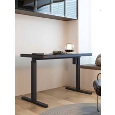Inbox Zero 120cm Glass Top Charger Writing Desk