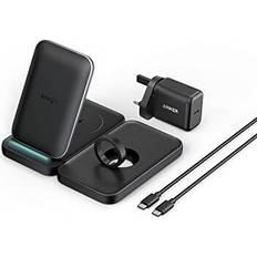 Anker 3-in-1 Wireless Charging Station, 533 Wireless Charger 3-in-1 Stand for iPhone 13, 13 Pro, Samsung, AirPods Pro, Apple Watch 1-6 Only