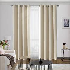 Curtains & Accessories CUCRAF 2 Panels Thermal Insulated Super Soft Drapes Treatment