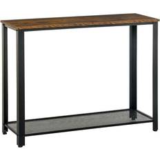 Shelves Console Tables Homcom Bottom Mesh Brown/Black Console Table 35x101cm