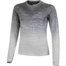 Dame - Slim T-skjorter Asics Women's Seamless LS Top - Carrier Grey/Glacier Grey