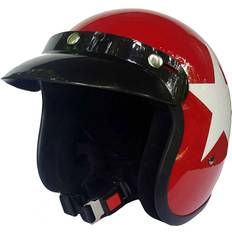 Bandit Motorhelmen Bandit Jet Star Red Jet Helm, rood, afmeting voor vrouw