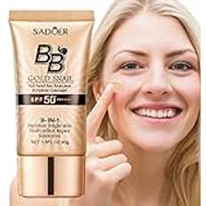 BB Cream Tinted Moisturizer med SPF Vattentät Sunblock Foundation Isolering, SPF50 Gold Snail Sunscreen BB Cream Fuktgivande BB Cream Makeup Långvarig Matt Concealer för ansikte