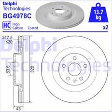 Volvo Bromssystem Delphi Sats om 2 bromsskivor 5012759552292