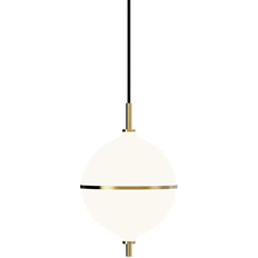 Rebello Decor Eternal Moonlight Medium Raw Brass/Opal/Black Pendant Lamp 22cm