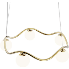 Rebello Decor Circle of Life V2 Raw Brass/Opal White Pendellampa ∅ 65cm