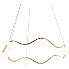 Rebello Decor Circle of Life V2 Raw Brass/Opal White Lampada a Sospensione 91cm