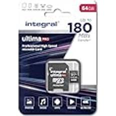 Memory Cards & USB Flash Drives Integral 64 GB Micro SD Karte 4K Video Lesegeschwindigkeit 180 MB/s und Schreibgeschwindigkeit 150 MB/s MicroSDXC A2 C10 U3 UHS-I 150-V30 Unsere schnellste High Speed Micro SD Speicherkarte