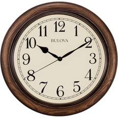 Bulova Oakbrook Dark Oak Wood Wall Clock