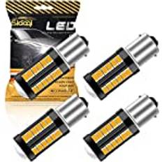 Sidaqi 4-pack BA15S P21W 1156 LED-lampor bärnsten