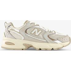 New Balance Womens White Bone White MR530 Logo-embossed Leather and Mesh Low-top Trainers