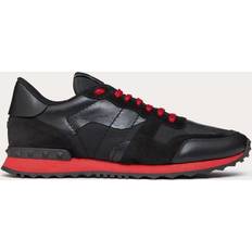 Valentino Garavani Camouflage Noir Rockrunner Sneaker - Black/Red