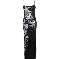 Balmain Long Dresses Balmain Sequined side-slit maxi dress black