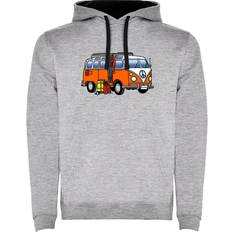 Herren - Skifahren Pullover Kruskis Hippie Van Snowboard Two-colour Hoodie Grey Man