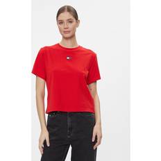 Tommy Hilfiger Recycled Fabric T-shirts Tommy Hilfiger Badge Classic Fit Boxy T-Shirt DEEP CRIMSON