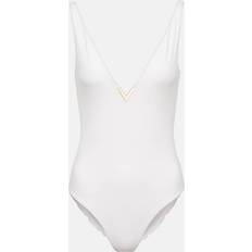 Valentino Badkläder Valentino Logo swimsuit white