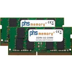 RAM-Speicher PHS-memory 64gb 2x32gb kit ram ddr4 passend für dell precision 5510 so dimm 2400mhz