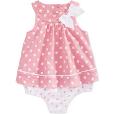 9-12M Dresses Children's Clothing First Impressions Baby Girl's Dotted Cotton Sunsuit - Pink/White