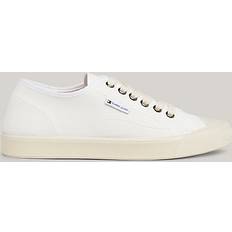 Tommy Hilfiger Canvas Logo Lace-Up Trainers ECRU