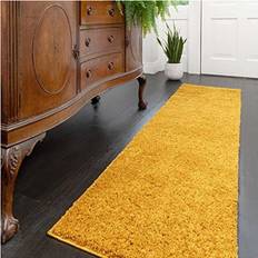 The Rug House Ochre Shaggy Yellow