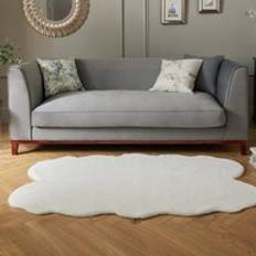 Carpets & Rugs Dunelm Supersoft Faux Fur Quad White