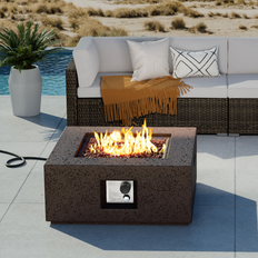 Cosiest COSIEST Outdoor Square Propane Fire Pit 40000BTU