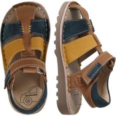 Beige Sandals Vertbaudet Kinder Klett-Sandalen beige