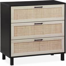 Sweeek Cane Rattan Light Brown Chest of Drawer 80x40cm