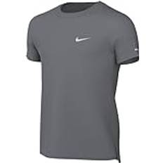 Nike Jungen Kurzarm Oberteil Df Miler Ss, Smoke Grey/Reflective Silv, FD0237-084