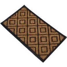 None Check Rubber Coir Doormat 40x70cm