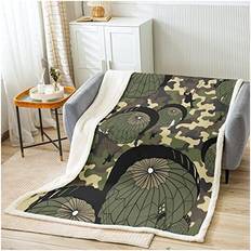 Homemissing Homemissing Camouflage Sherpa Military Parachute Fleece Blankets