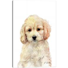 ClassicLiving Cockapoo Puppy Canvas Painting Framed Art